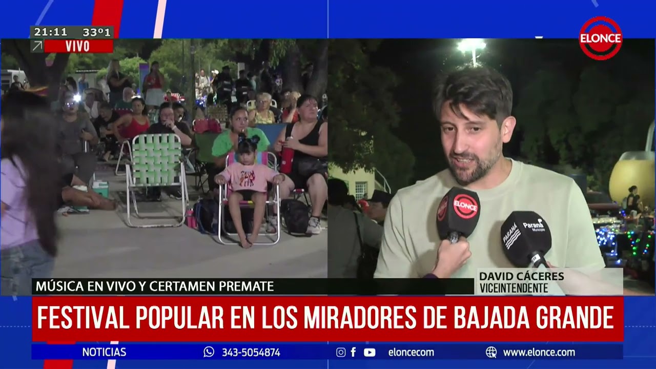 Festival popular en los miradores de Bajada Grande