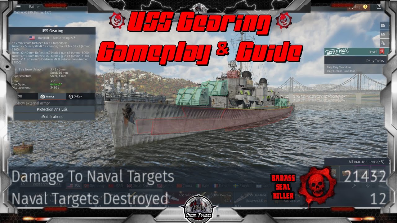 GEARING FOR WAR! USS GEARING | Gameplay & Guide