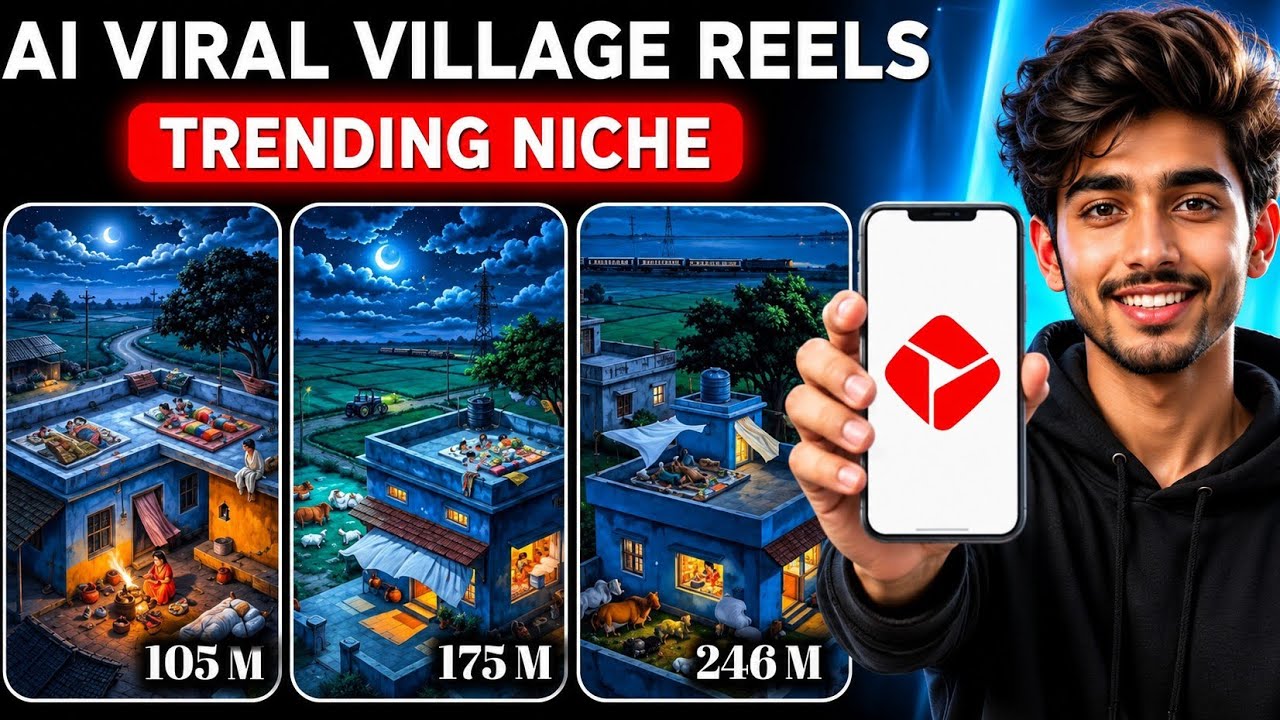 How to create ai viral village reels (trending niche)100% free