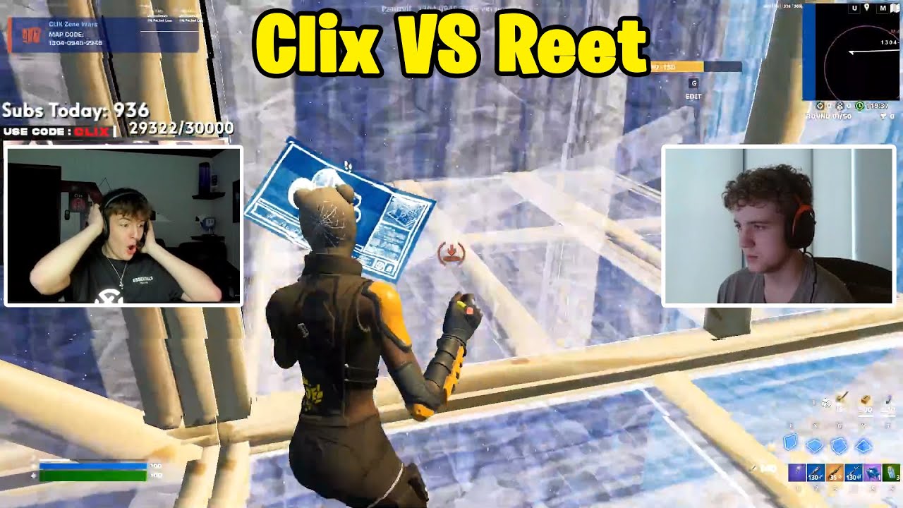 Clix VS Reet 1v1 TOXIC Fights!