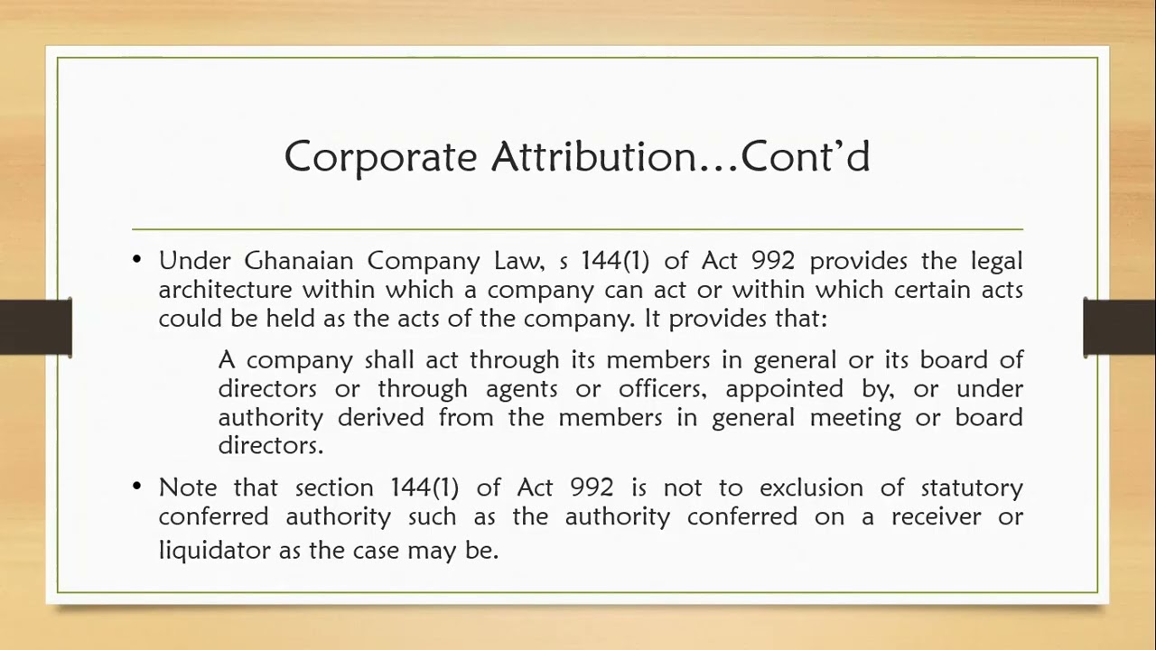 COMPANY LAW IN GHANA- 