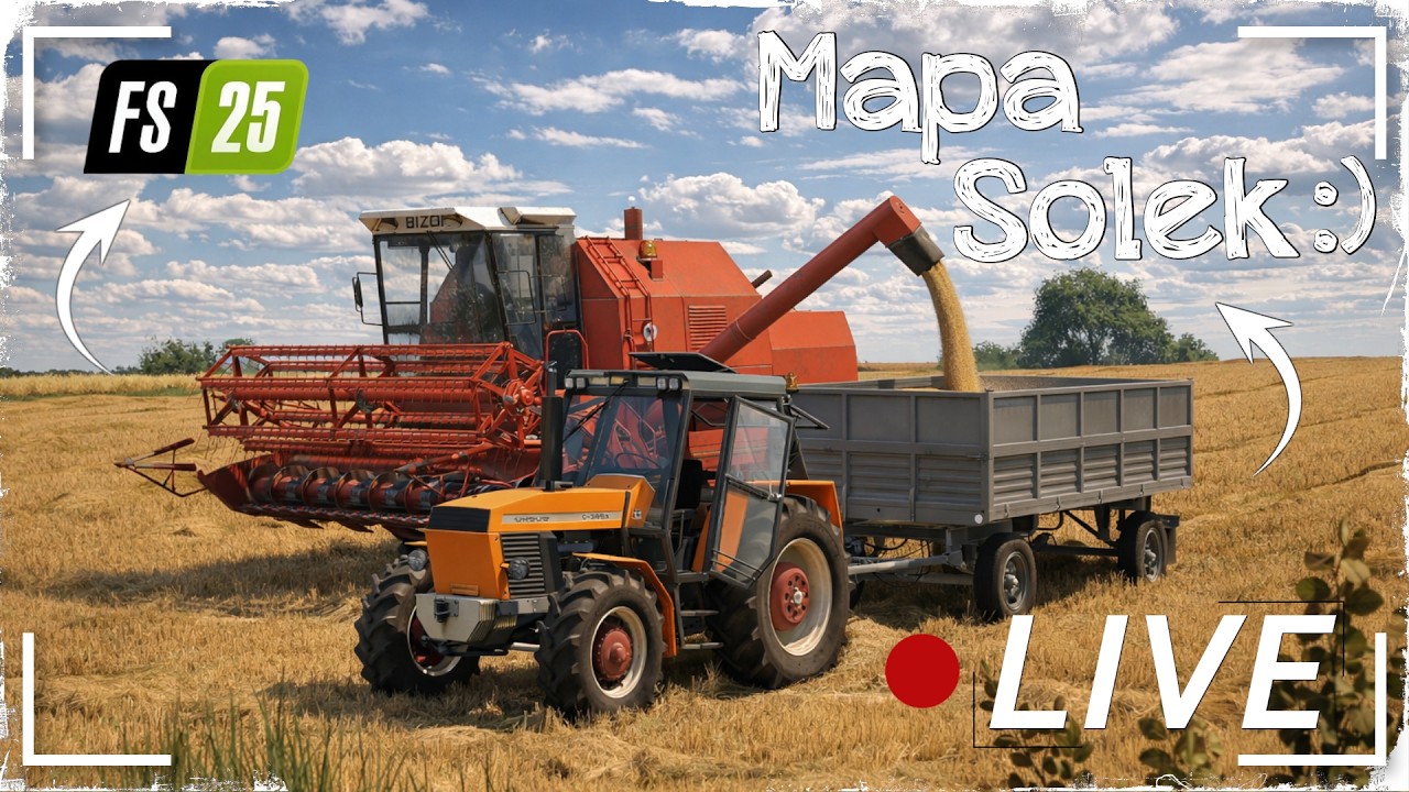 🔴LIVE | Polska seria na Mapie Solek! ✅Wbijaj śmiało pogadać #fs25   😎🔶𝟭𝐳ł=𝟏𝐦𝐢𝐧.𝐝ł.𝐋𝐢𝐯𝐞🔶