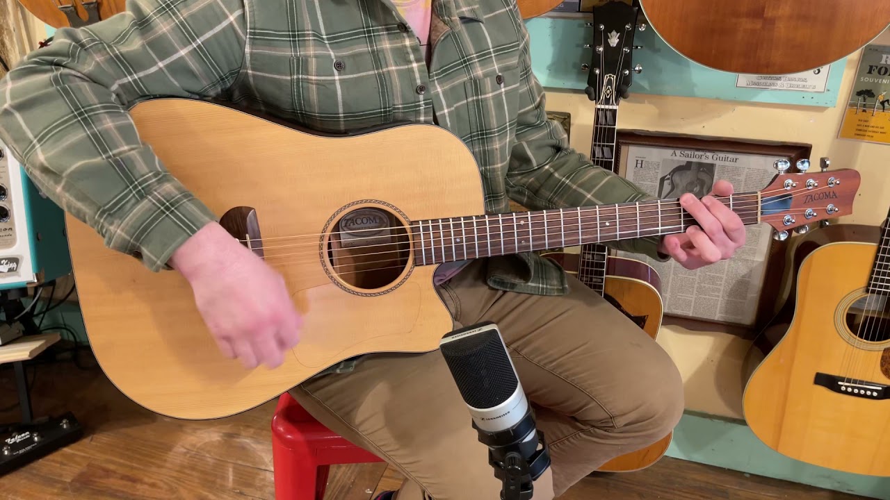 2005 Tacoma DM9C cutaway dreadnought guitar