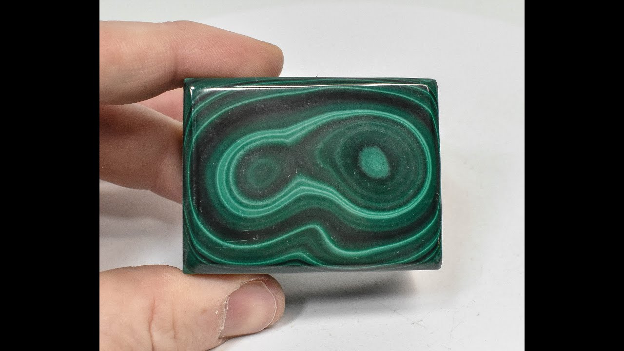 2.16" Polished MALACHITE JEWELRY BOX  Congo - CM153 