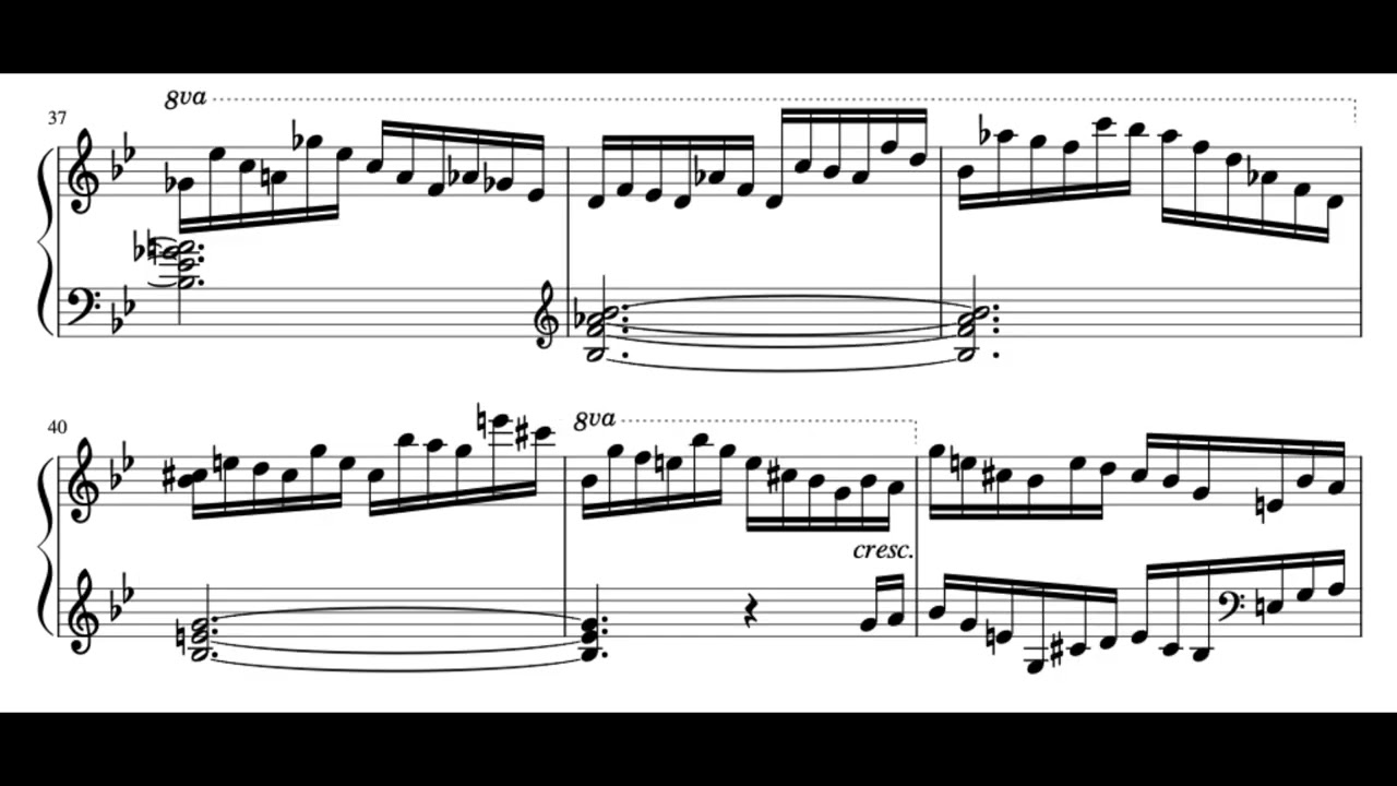 Notturno in G minor (F. Hensel) Score Animation