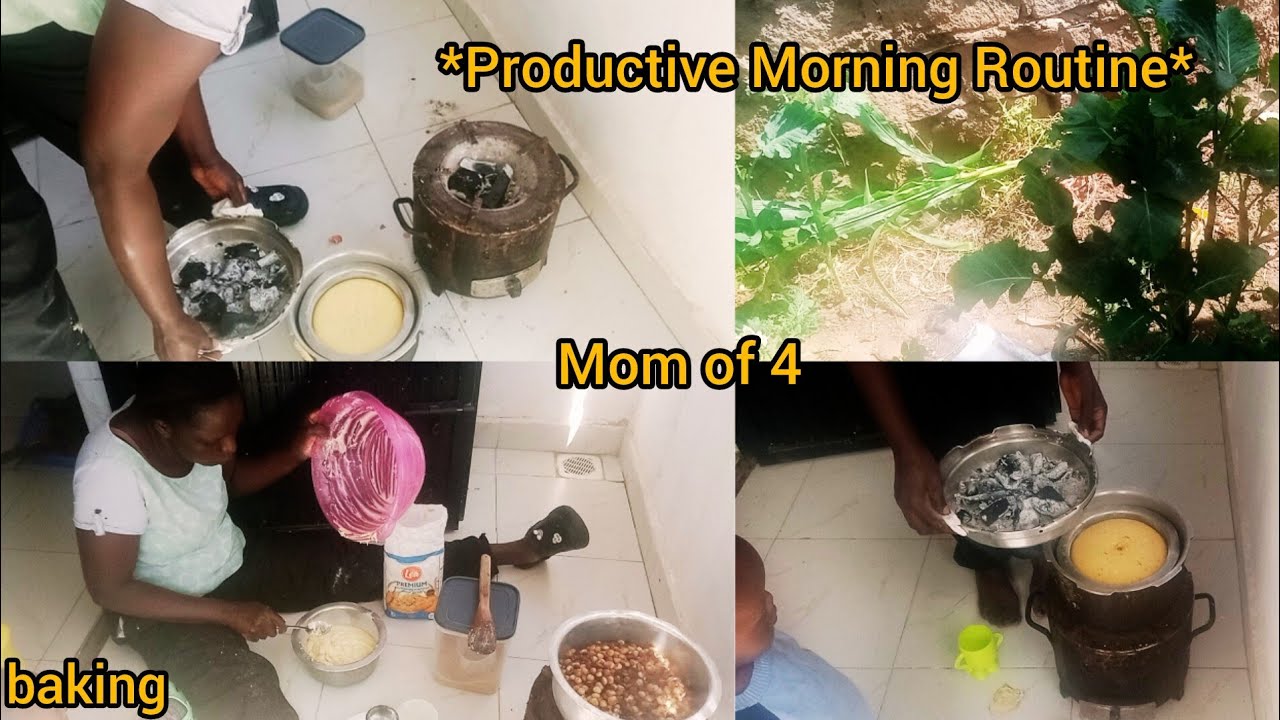 *new*✨ Productive Morning Routine Kenyan Mom Of 4 (baking, cleaning+gardening)