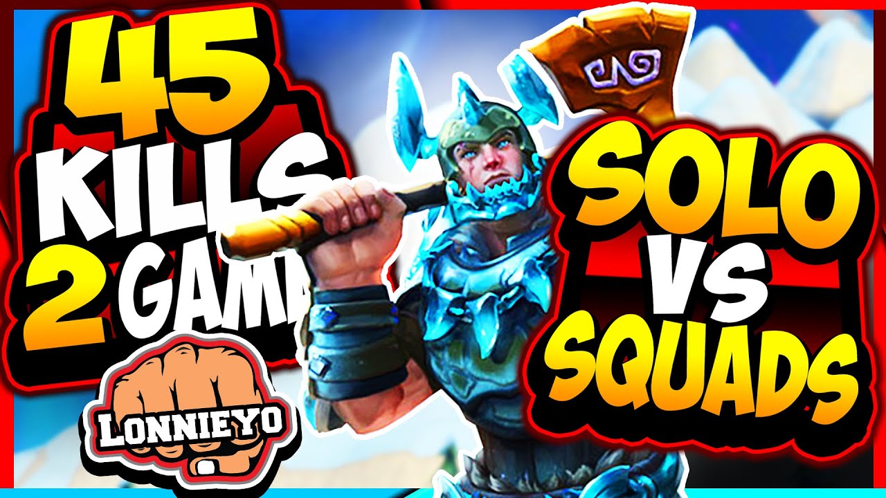 SOLO VS SQUADS - *45 KILLS* in 2 GAMES | Realm Royale