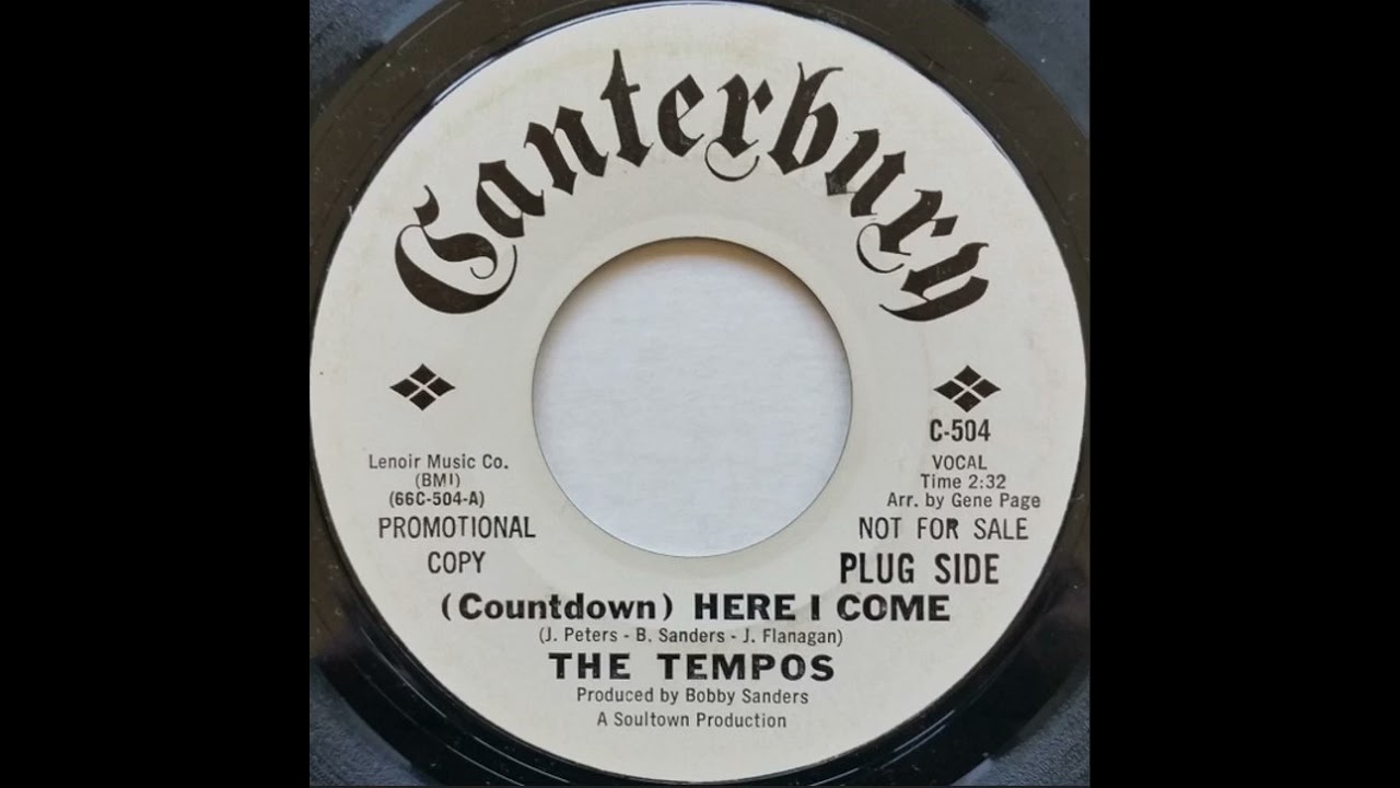 The Tempos - (Countdown) Here I Come - US Canterbury Records Demo released 1967