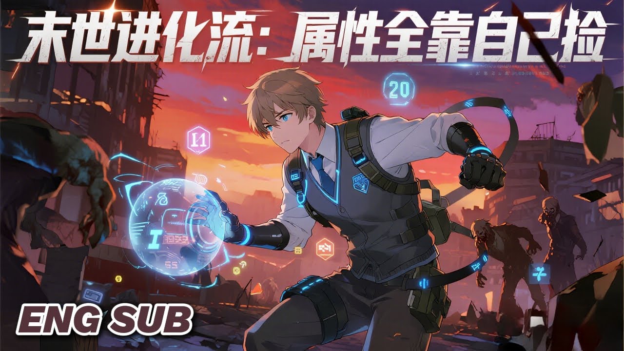 💥FULL💥【末世进化流：属性全靠自己捡】病毒爆发，丧尸横行。大学生意外觉醒，能看到怪物死亡后掉落的&ldquo;属性光球&rdquo;。拾取就能变强！#动漫 #动作 #热血 #爽文 #冒险