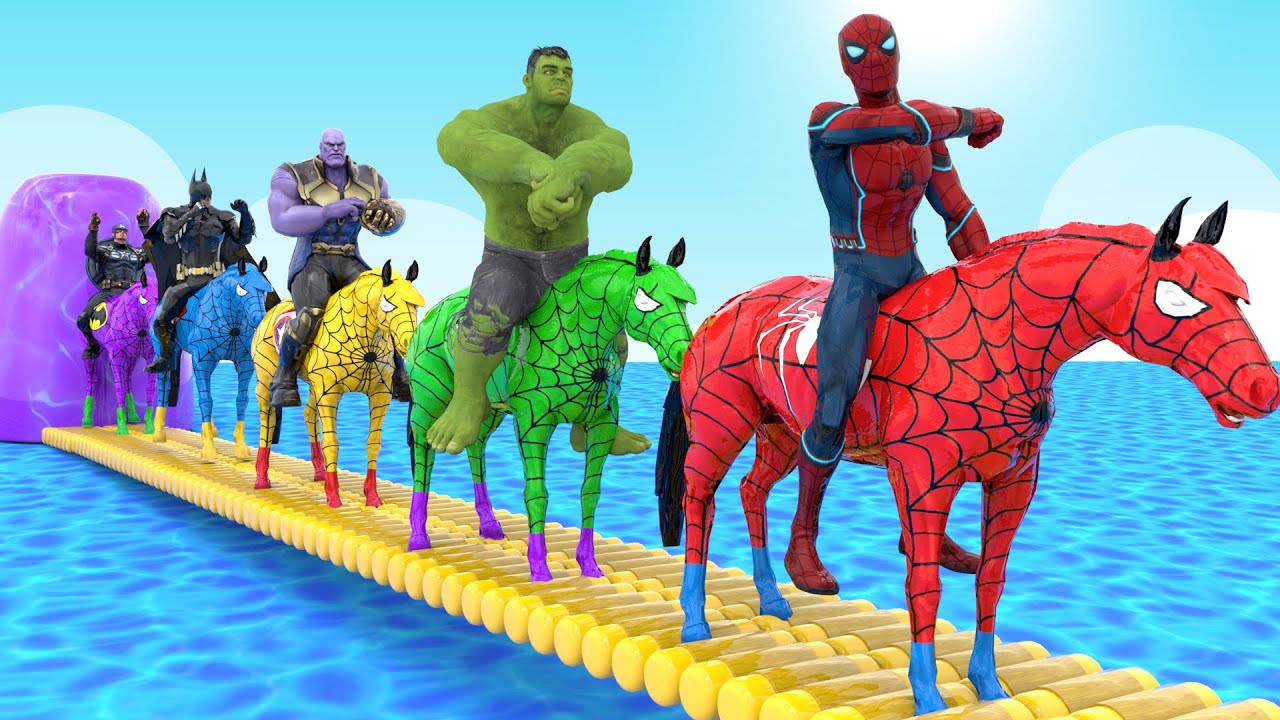 Long Slide Game with Cow Elephant Gorilla Hippopotamus Tiger 3d Animal Game Funny 3d Animals