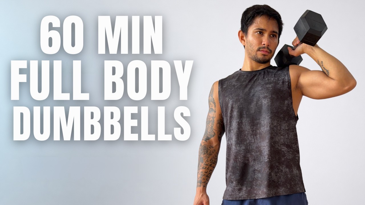 60 Min Full Body Strength Workout with Dumbbells 🔥 Burn Fat & Build Muscle at Home