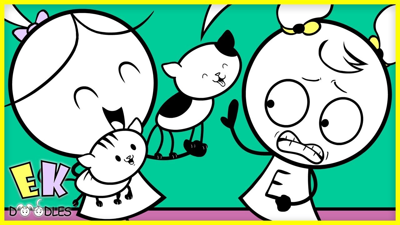 SURPRISE GIFTS ! First Pet for Toddlers! Emma & Kate + Cats - EK Doodles Funny Animation
