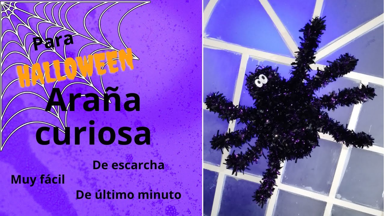 🕸🕷 Araña para Halloween / de último minuto / muy fácil 🎃