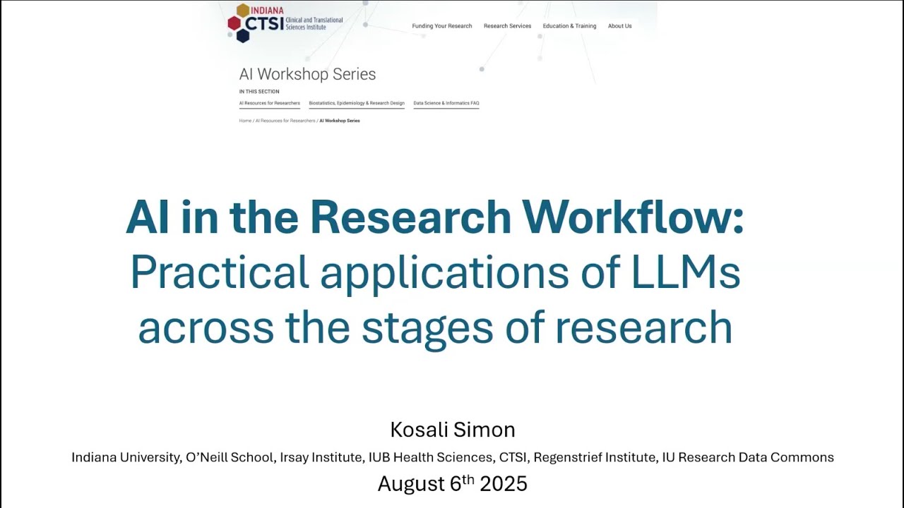 AI Workshop 2 - AI in the research workflow.