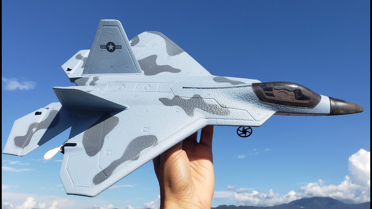 Parkten 4Ch 3D/6G F-22S Raptor RC Jet Распакуйте и протестируйте
