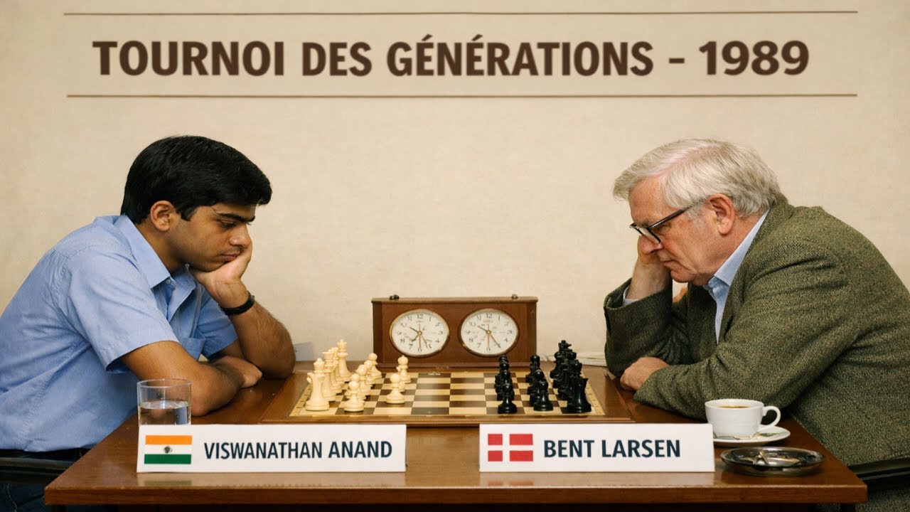 Viswanathan Anand vs Bent Larsen • Tournoi des Generations. 1989