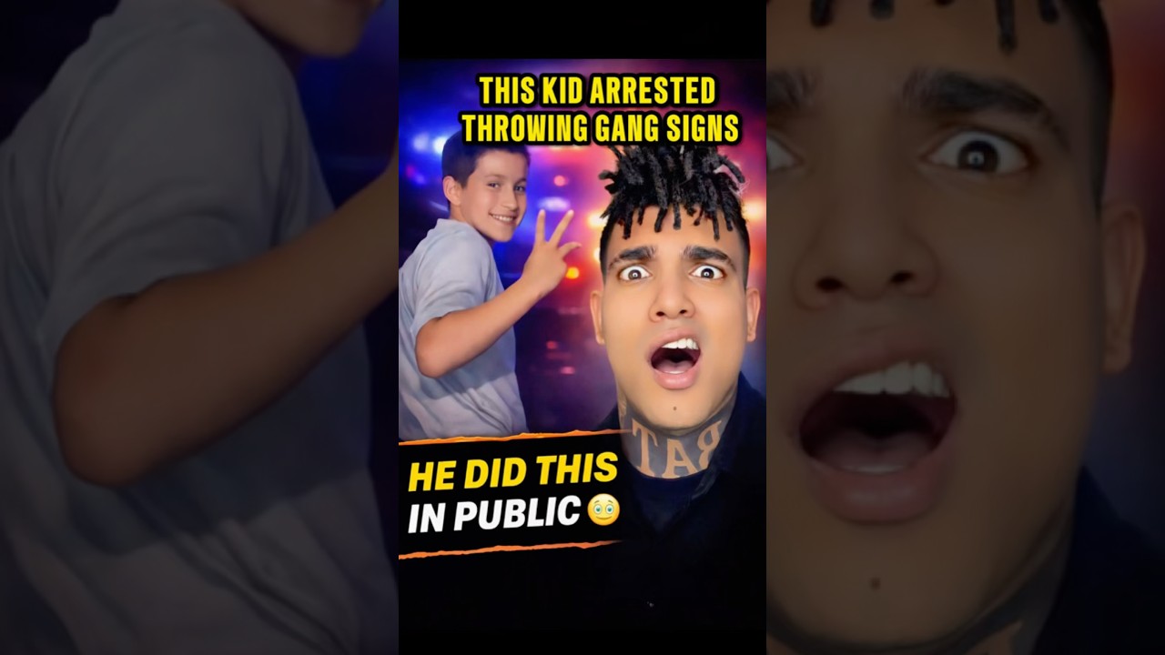Kid Throws Gang Signs Gets Arrested Immediately!