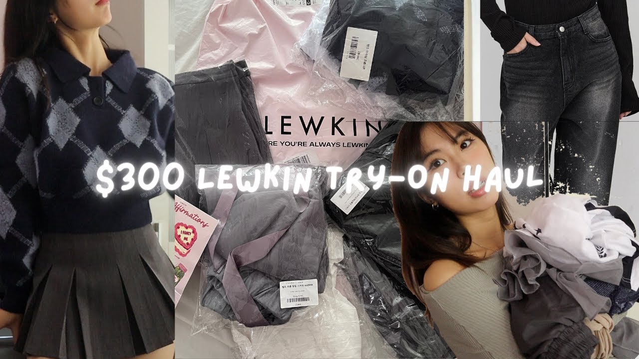 [UNBOXING] $300 Lewkin Try-On Haul 🤍; acubi, coquette, y2k outfits✧˚ · .
