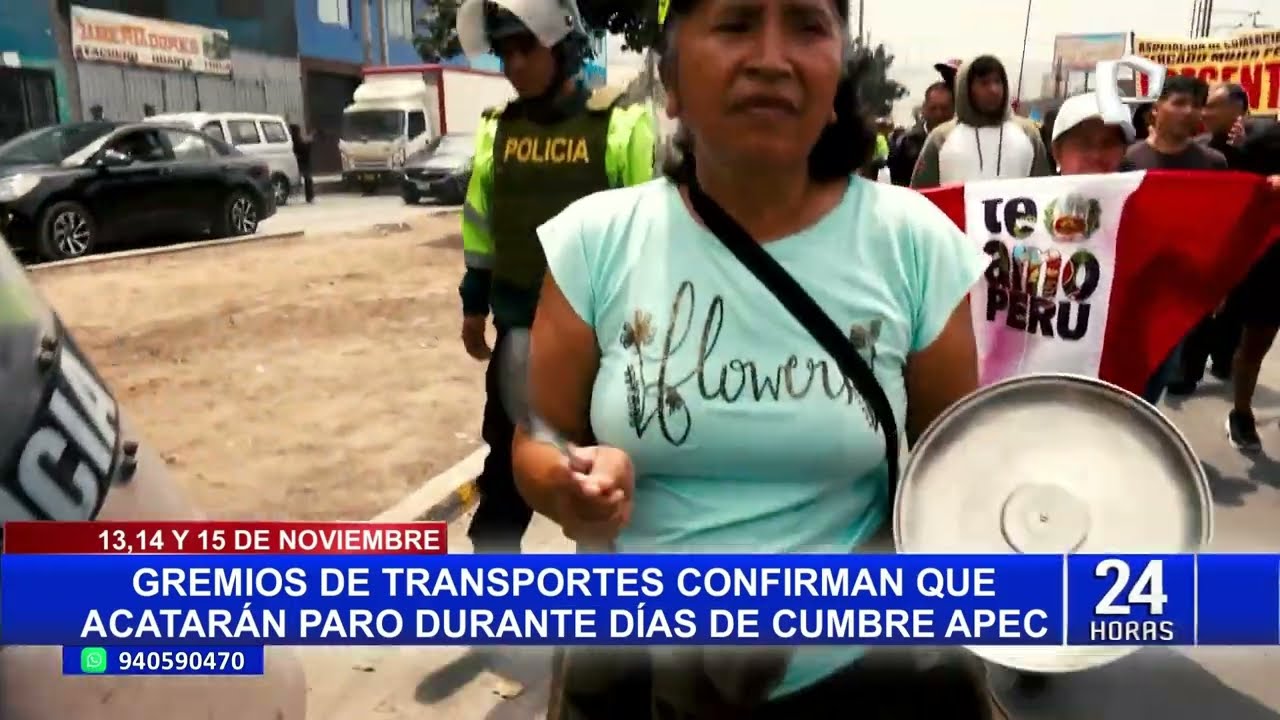 Gremios de transporte anuncian paro nacional contra la inseguridad en Perú