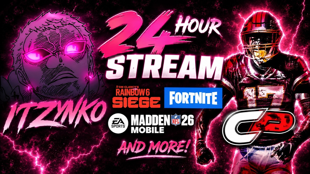 24 HOUR LIVESTREAM WITH @ChristianPlays0  (MADDEN MOBILE, FORTNITE, RAINDBOW 6 SIEGE, & MORE)