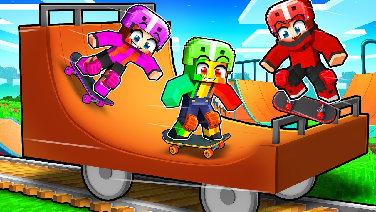 On transforme un train en SKATEPARK sur Minecraft !