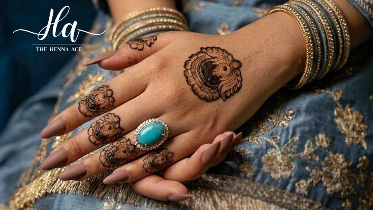 Elegant lotus mehndi design | back hand mehndi design | simple mehndi design | eid mehndi design