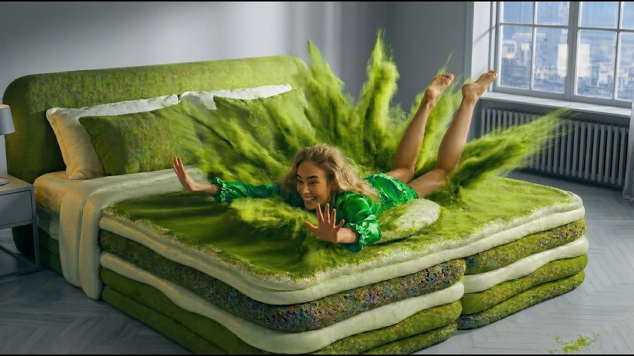 ¿En qué cama de matcha dormirías? 🍵🛌 | ASMR Visual y Satisfactorio