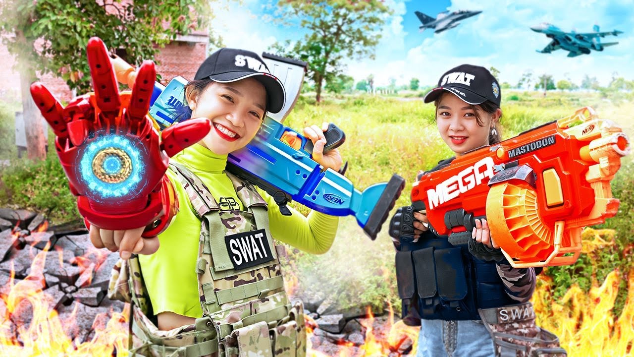 VTL Nerf War: Супер SEAL SKILLS KUNG FU FOOTBALL Warriors Nerf Guns Fight Ringman Tranbi Steel Hand