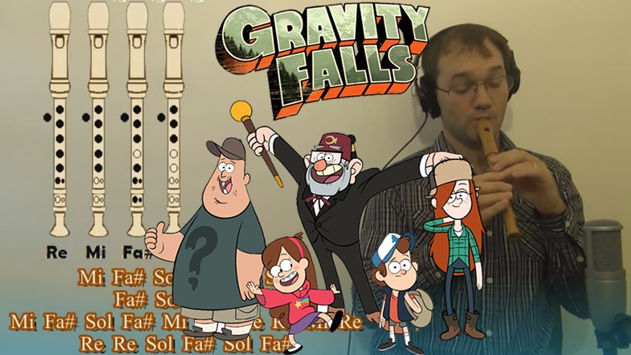 Gravity Falls OPENING en Flauta Dulce - Canción con todas las notas explicadas para aprenderla!!!