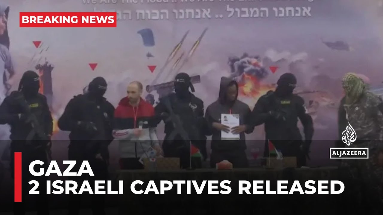 Two of six Israeli captives freed in Gaza