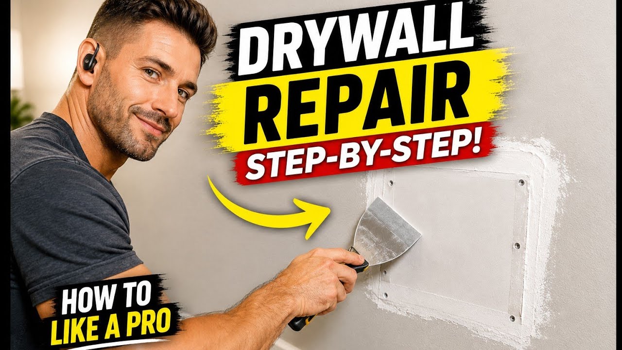 Drywall Repair Like a Pro - how to patch a small repair Spray splatter orange peel texture
