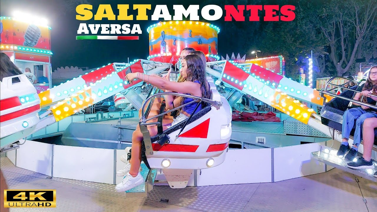 SALTAMONTES Giostre 2024 Rides Aversa 🇮🇹 Lunapark 4K