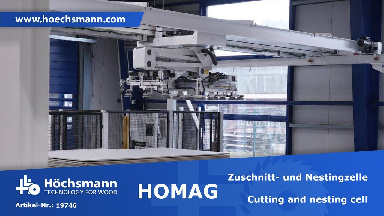 Plattenaufteilzelle mit automatischem Lager, Nesting-CNC und Plattenaufteils (Höchsmann Klipphausen)