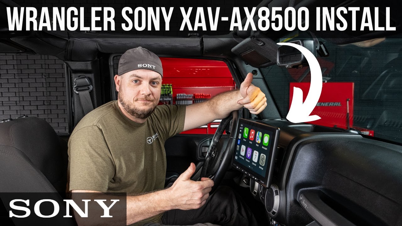 Установка комплекта Sony XAV-AX8500 Plug & Play в Jeep Wrangler JK | Jeep Wrangler JK 2007-2018