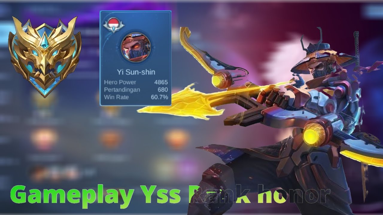 Full rotasi yi sun-shin rank mythical honor #mlbb #yss 