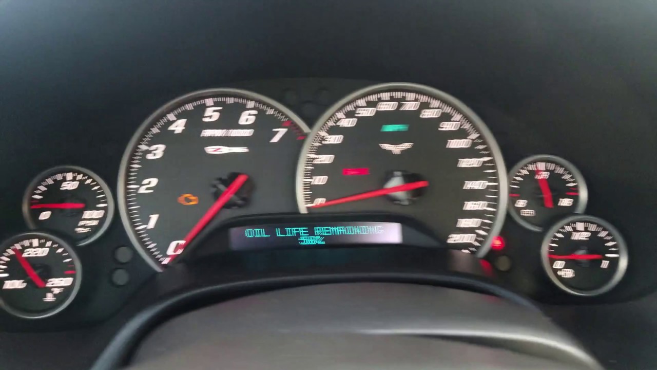 How to reset the oil reminder on a 2007 Chevy Corvette C6