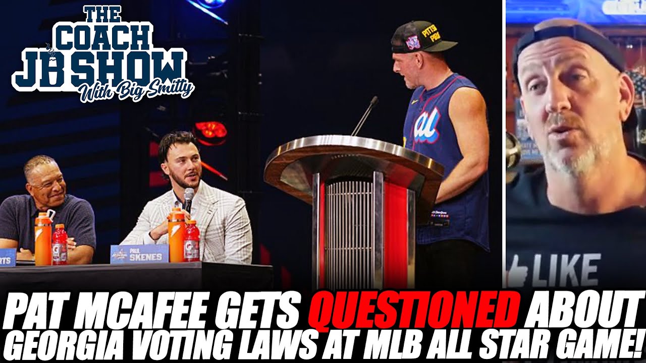 Pat Mcafee Gets QUESTIONED About Georgia Voting Laws At MLB All-Star Game!