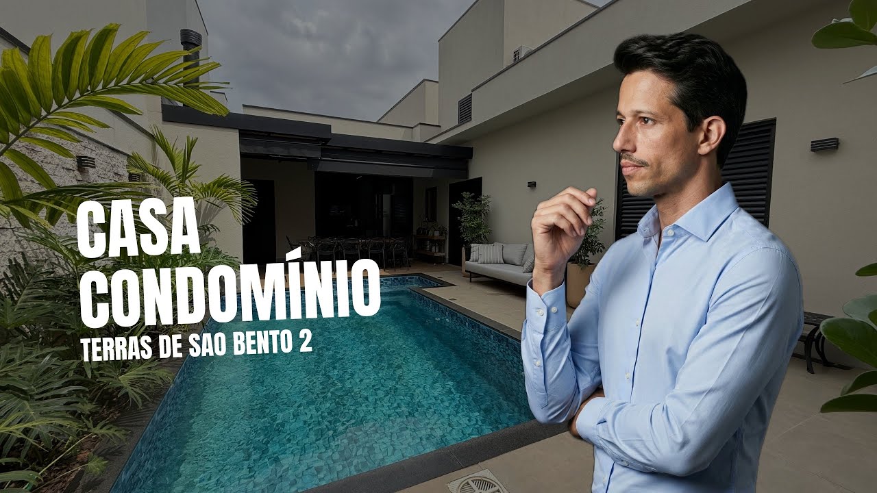 CASA DISPONÍVEL À VENDA NO CONDOMÍNIO TERRAS DE SÃO BENTO 2 - 03 SUÍTES + ESCRITÓRIO 