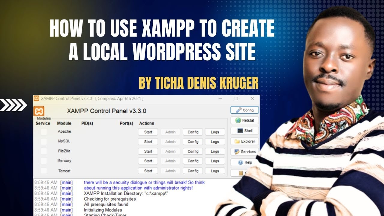 Как использовать XAMPP для создания локального сайта WordPress | Тича Денис Крюгер