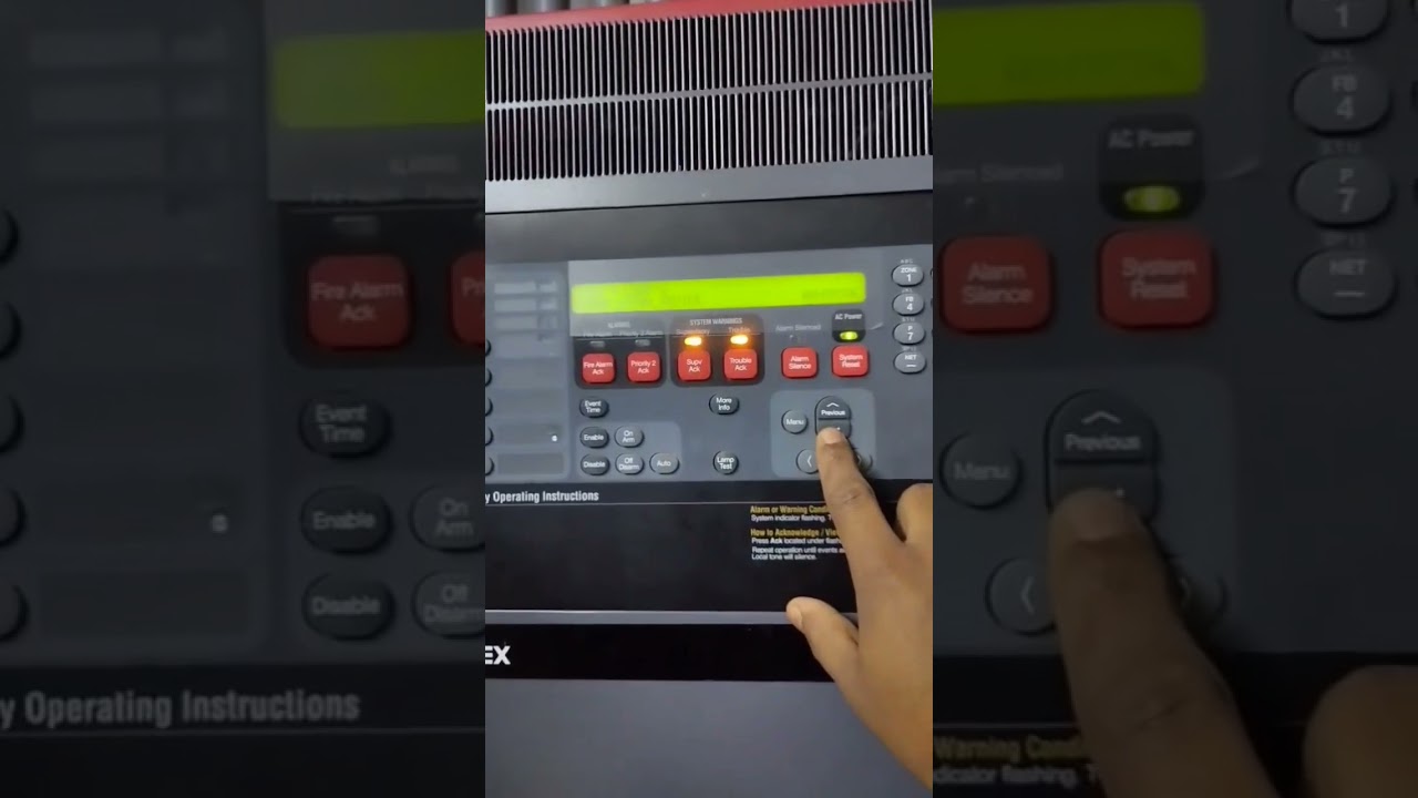 How to Operate Simplex 4100es Addressable Fire Alarm Control Panel.. #shorts #firealarm