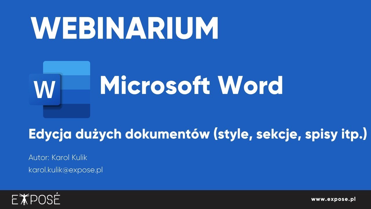 Webinarium Microsoft Word: edycja dużych dokumentów
