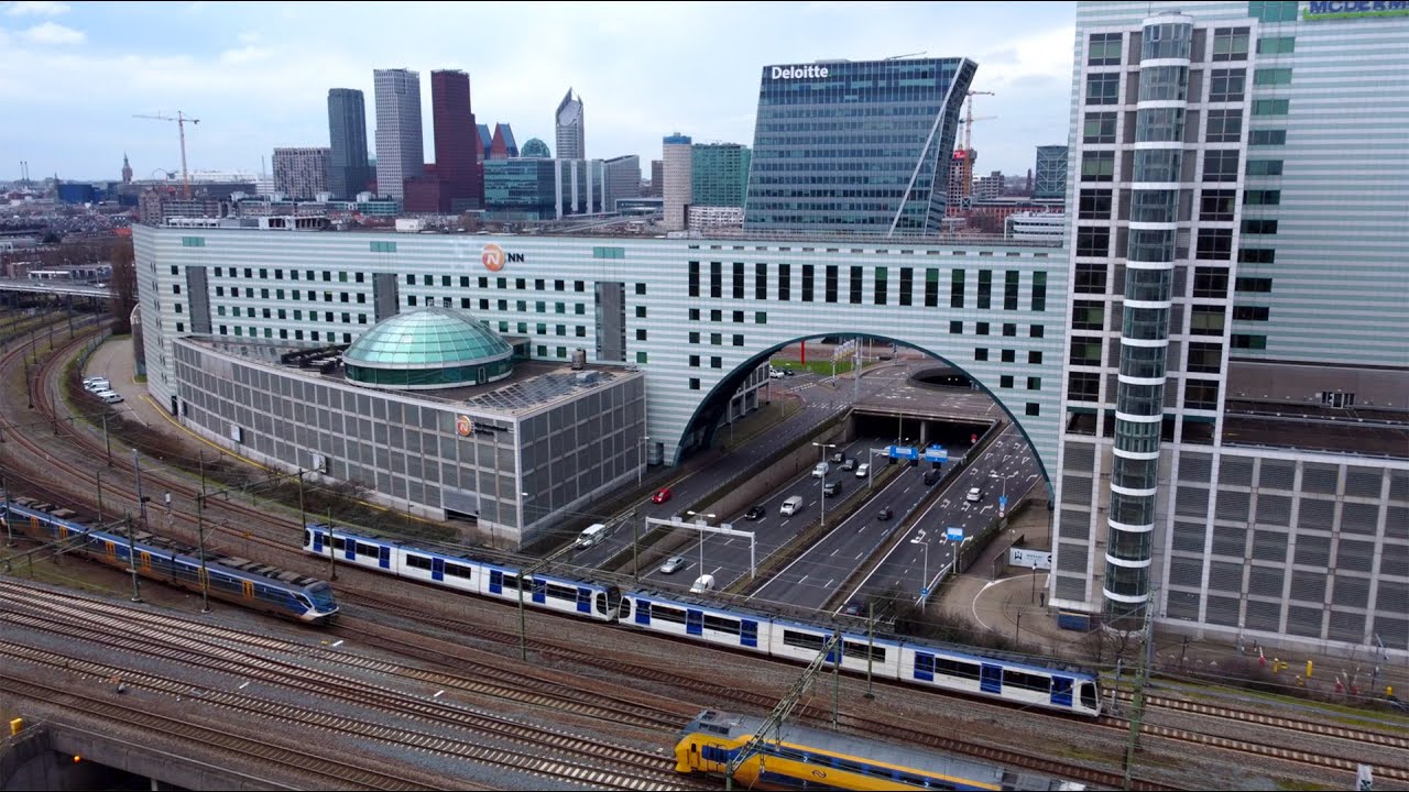 Den Haag centrum | drone stock footage