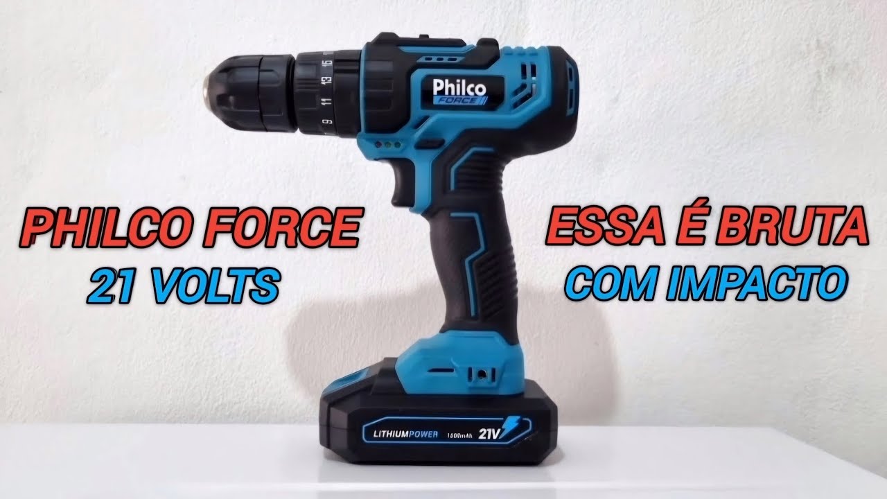 PARAFUSADEIRA E FURADEIRA - PHILCO 21V Ferramenta Robusta e Forte, unboxing Review