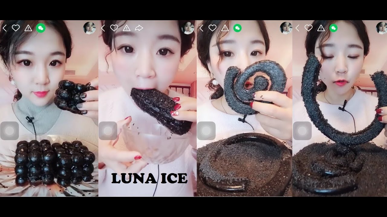 SUPER CRUNCHY!!! ICE + BLACK SESAME SEEDS || #ICEEATING #ASMR #CRUNCHYICE #SESAMESEED