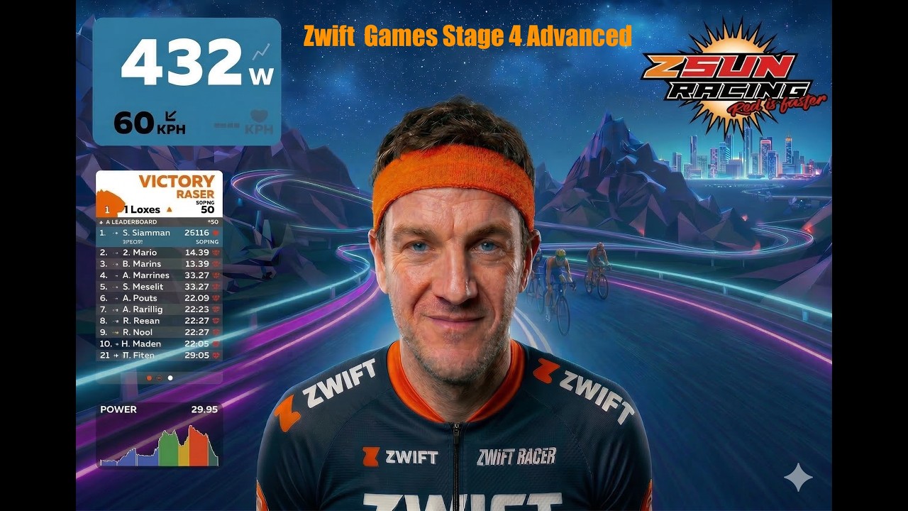 Zwift Games stage 4 Advanced in prime time!