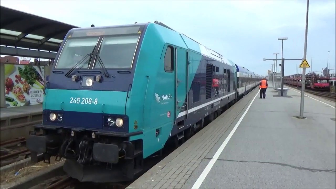 Bahnverkehr in Westerland/Sylt im August 2018