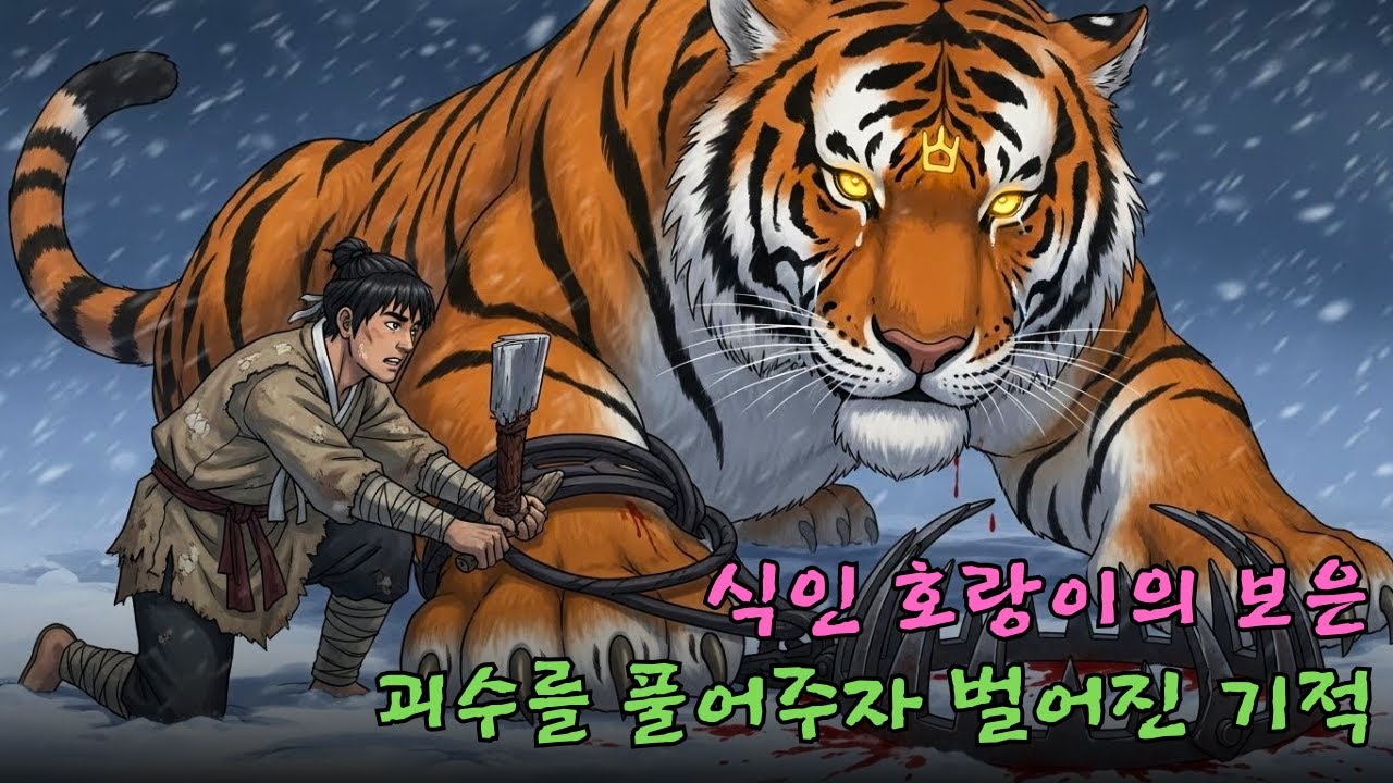 덫에 걸린 산신령 호랑이를 구해준 날 밤 놈이 은밀히 알려준 제왕지지의 비밀과 욕심쟁이 최부자의 비참한 최후가 담긴 충격적인 조선 야담 | 한국 구전 설화 수면 동화