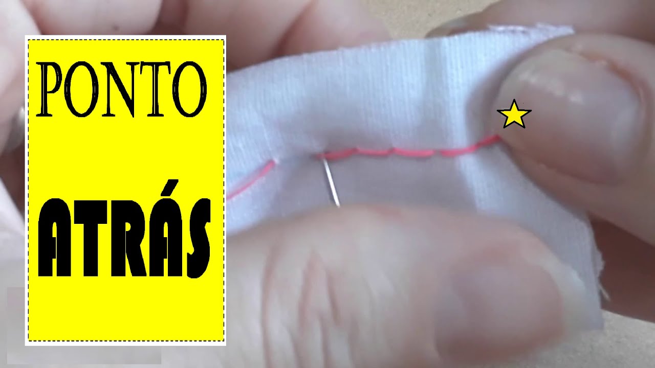 3.Ponto atrás: Costura manual