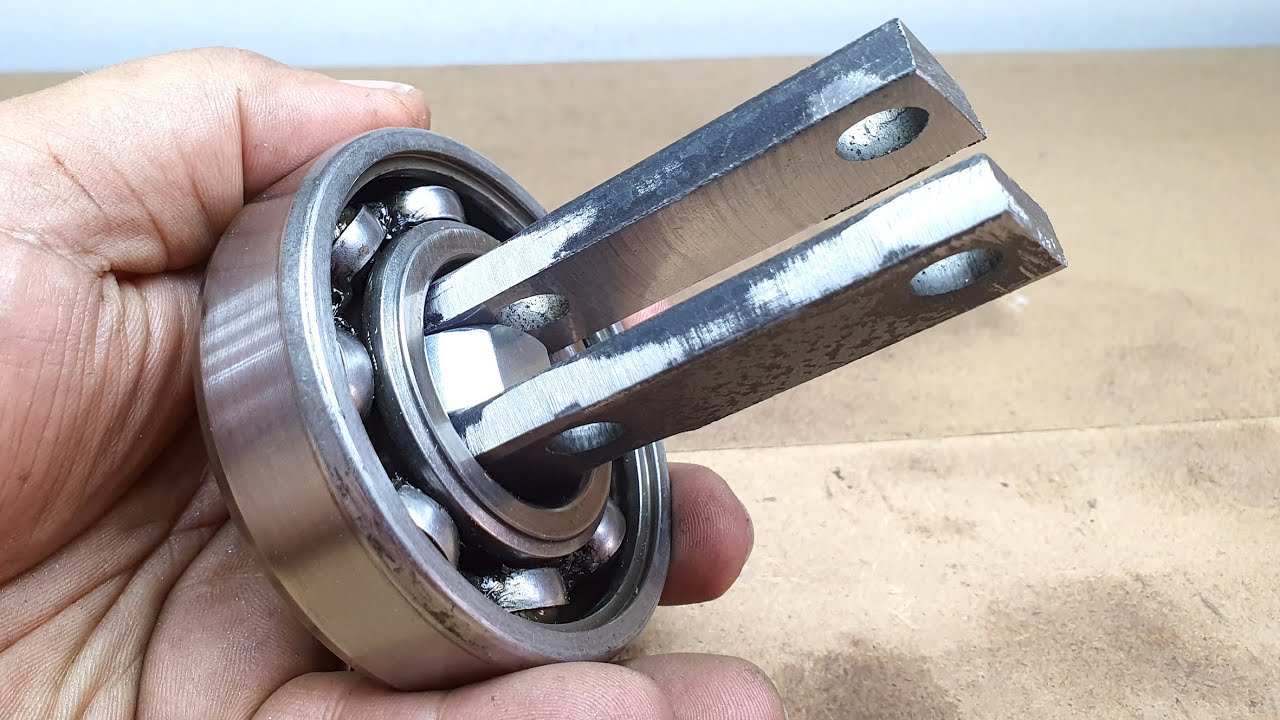 DIY Bender of Steel Ball Bearing - Great Metal Project / Rulman ile b&uuml;kme aleti yapımı