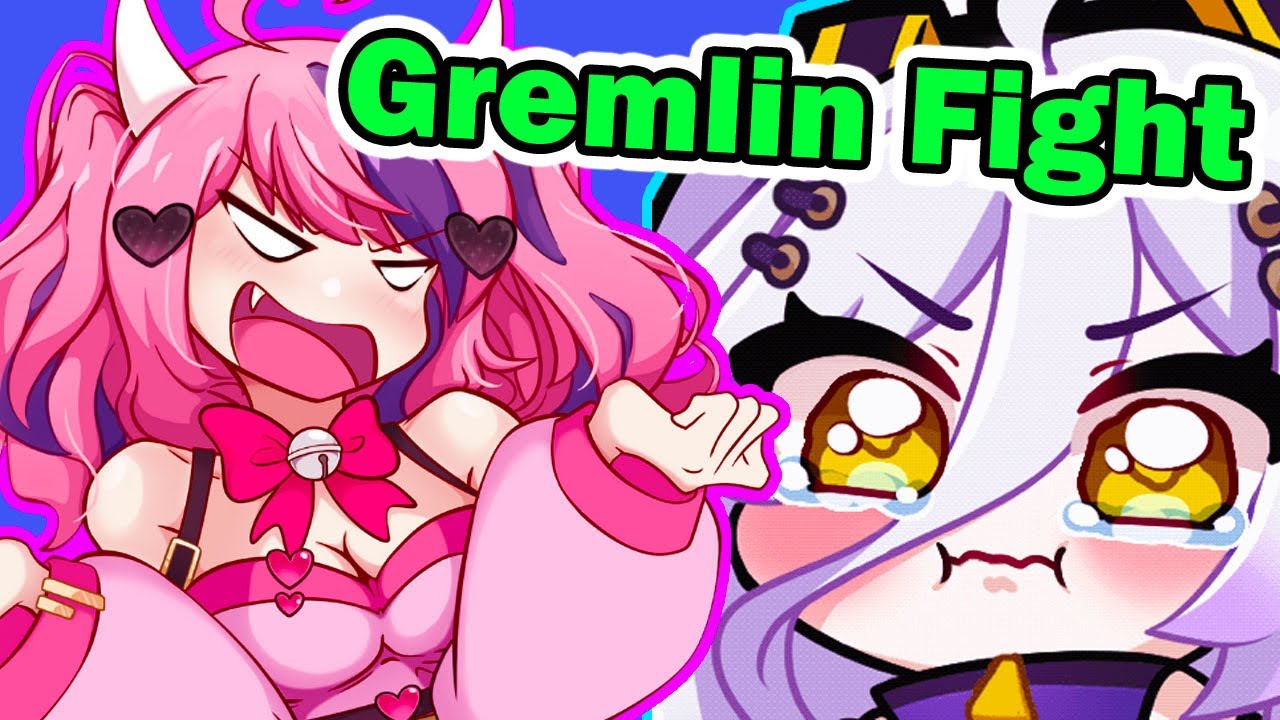 Ironmouse and Henya get into a Hilarious Gremlin Fight